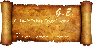 Gyimóthy Engelhard névjegykártya